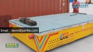 gravity automated transfer cart /electric flat bed carts/battery powered trolley