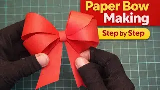 Paper Bow Making | Easy Paper Bow Tutorial Step by Step | Gift Decoration Ideas