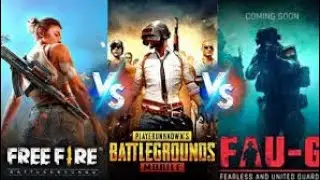 FreeFire  VS Pubg  VS  FAUG