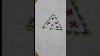 Patchwork design using running stich #youtubeshorts #handembroidery