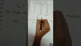 simple aggregative and simple average method in index numbers