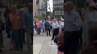 Dov Hikind at protest: Biden, Harris, keep your hands off