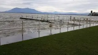 Clearlake CA above flood stage