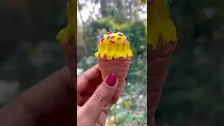 how to make ice cream very easily with clay #diy #craft #art #clayart #clay