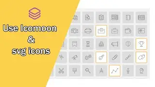 How to use Icomoon's svg font-icons locally  || a library with libraries inside ||