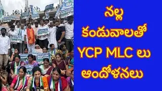 YCP MLCs protests against privatization of medical Colleges with black towels