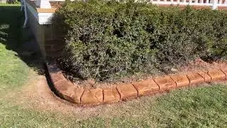 Sandstone Slate Rock kerbing install