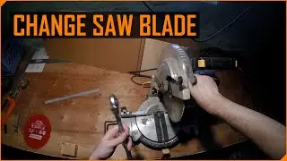 Changing the miter saw blade | Chicago Electric 56776?