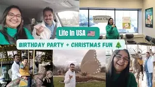Birthday Party + Christmas Fun 🎄- Indian Family Vlogs USA 🇺🇸 | GurPushp Vlogs 