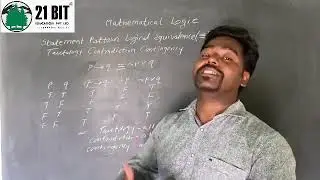 1.3 Mathematical Logic : Statement Pattern, Logical Equivalence, Tautology Contradiction Contingency