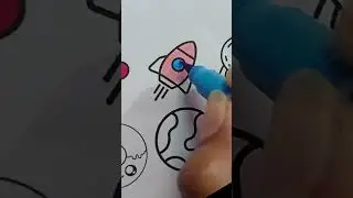 Let's colour the rocket 🚀✨ ASMR Part 2#asmrcoloring #art #colouring #rocket