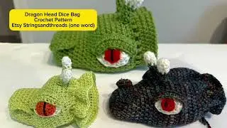 Dragon Head Dice Bag Crochet Pattern Etsy Stringsandthreads (one word) #crochetdragonhead