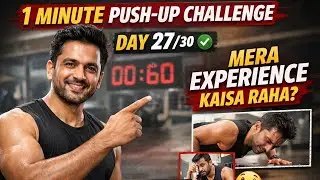 One minute push-up challenge 🔥|| Day 27/30 ✅ || Alpha Tiger 