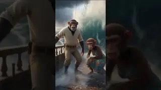 monkey survival in Island enjoy the life #shortvideos #love #cartoon #funniestvideo #viral