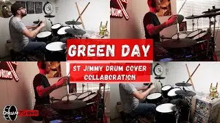 Green Day - ST Jimmy - Drum Cover Collaboration - FT @_dgdrums_