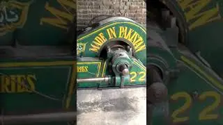 Wheat grinding machine old technology | big generator engine #technology #old #enging #viralvideos