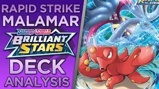 Rapid Strike Malamar is way too much fun, Brilliant Stars Deck Analysis and Battles! (Pokemon TCG)