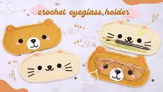 ✨NO SEW✨ Bear & Cat Eyeglass Holder Crochet | Free Pattern | How to Crochet Cute Bear Glasses Holder