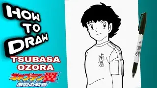 HOW TO DRAW TSUBASA OZORA FROM CAPTAIN TSUBASA | STEP BY STEP | como dibujar a ozora tsubasa