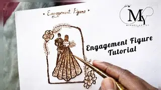 .😍🌸..!!Engagement Figure Mehndi Design ✨ | Couple Theme Mehndi Art | Easy & Elegant Design