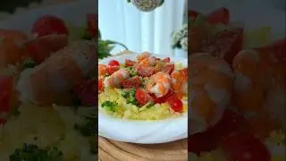 Easy Potato & Egg Salad in 1 Minute! 🦐 🥚 #Shorts #EasyRecipe #potato