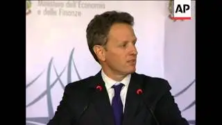 US Treasury Secretary Geithner comments after G7 meeting