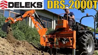 Экскаватор навесной DELEKS DRS-2000T - Боковое гидравлическое смещение - универсальный для трактора