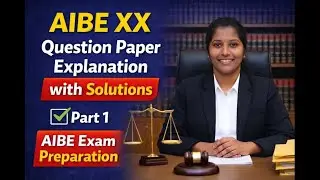 AIBE XX Question Paper Explanation with Solutions | Part 1 | AIBE Exam Preparation