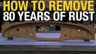 How to Remove Rust From an 80 Year Old Dashboard! Rust Dissolver From Eastwood