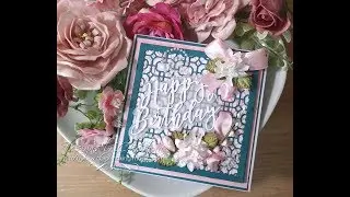 Teal & Pink Floral Card