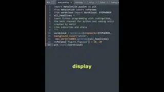 python: word cloud creation by python #python #pythonprogramming #coding #interview #wordcloud