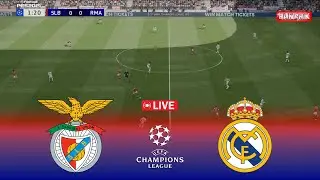🔴LIVE : Benfica vs Real Madrid - UEFA Champions League 2026 en vivo | Pes 21 Simulation Gameplay