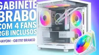 🖥️ UNBOXING + MONTAGEM + REVIEW &ndash; GABINETE HAYOM GB1797 BRANCO COM 4 FANS RGB! 🔥