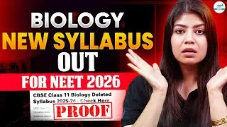 Biology New Syllabus OUT for NEET 2026 – Complete Chapter-wise Breakdown  @SriChaitanyaAcademyNEET