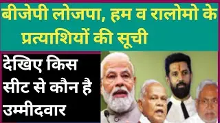 BJP LJP HAM RLSP BJP LJP HAM RLM list of candidates, which candidate from which seat