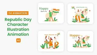 Republic Day Character Illustration | After Effect Template