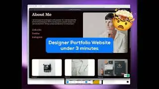Designer Portfolio - From Figma to website in 3 minutes using Figma AI feature