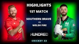 Southern Brave vs Welsh Fire 1st Match The Hundred Highlights 2022 | Cricket 22 - Mr 360 Gaming