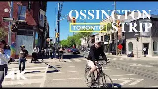 Ossington Strip Toronto Neighborhood Walk2021 | Real City Sound | Canada Virtual Travel Walking Tour