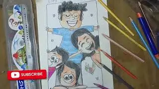 Happy friendship day drawing for princess shading