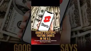 Stop Making Long Videos? Shorts Earn More Per Watch Hour! 🔔#shorts #shortsvideo#GoogleCEO#news