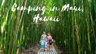 Camping in Maui at the black sand beach!
