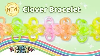 NEW Clover Rainbow Loom Bracelet Tutorial by Angelynn (TutorialsByA&trade;) - Intermediate Level Design