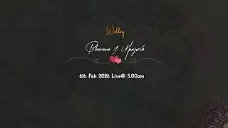 Bhavana &  Manjesh  | wedding  6th Feb 2026 | Live @ 5.00 am |