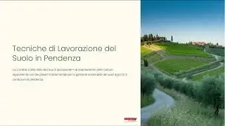 Tecniche di Lavorazione del Suolo in Pendenza