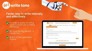 Write Tone - Express Naturally | AI writing assistant tool (writetone.com) #writetone #aitools