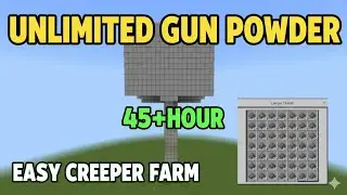 EASY Creeper & Gunpowder Farm in Minecraft Bedrock 1.21! (Fast & Simple)😀