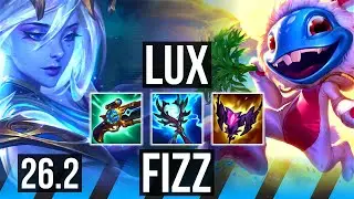 LUX vs FIZZ (MID) | Perfect KDA: 10/0/18 | EUNE Challenger | 26.2