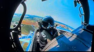 CF 18 Inside the cockpit breaking the sound barrier.  