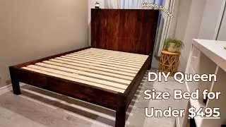Queen Size Bed Build Under $495 | Hidden Shelves | Step by Step Tutorial